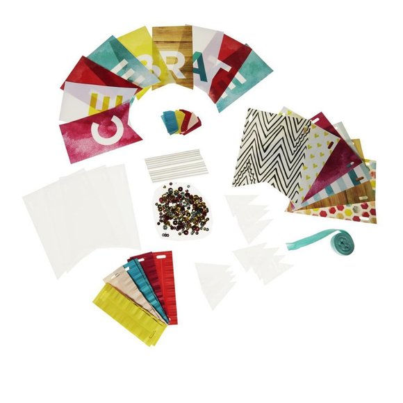 NWT WE R MEMORY KEEPERS FUSEables CELEBRATE BANNER KIT - Picture 1 of 4